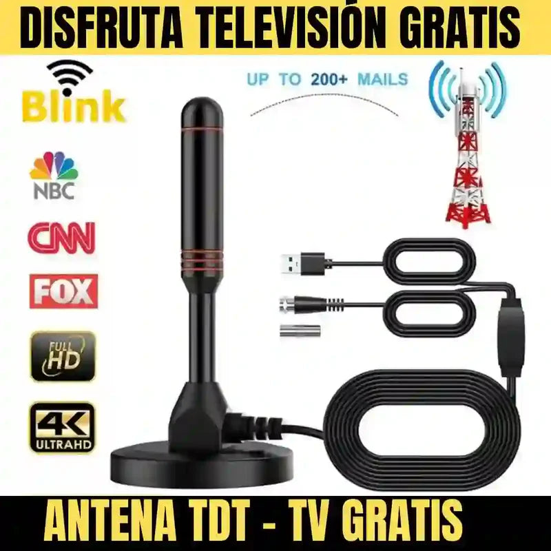 Antena TDT 4K HD - TV GRATIS POR SIEMPRE