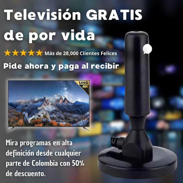 Antena TDT 4K HD - TV GRATIS POR SIEMPRE