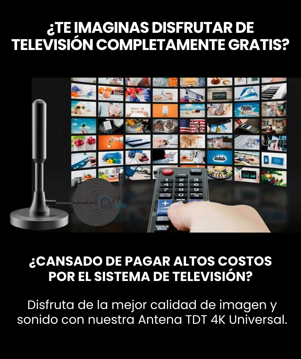 Antena TDT 4K HD - TV GRATIS POR SIEMPRE