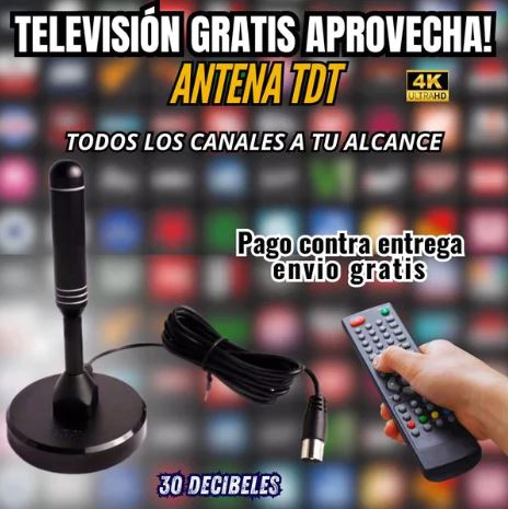 Antena TDT 4K HD - TV GRATIS POR SIEMPRE